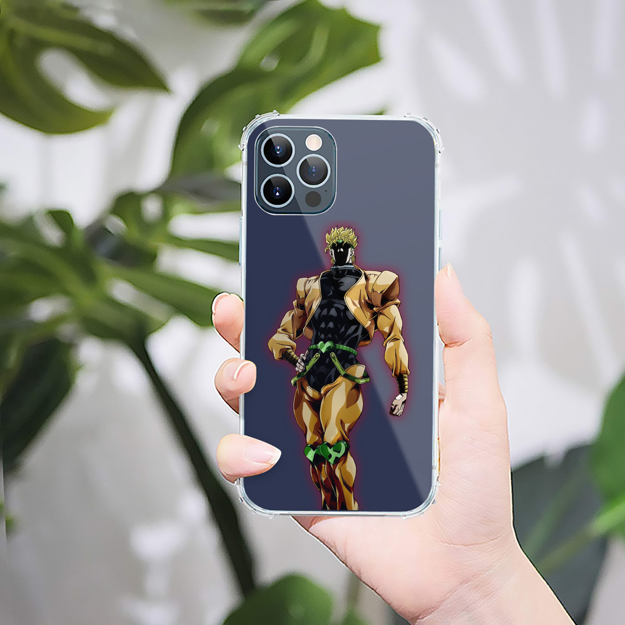 （画像用） ジョジョの奇妙な冒険 ディオ?ブランドー JoJo's Bizarre Adventure Dio Brando 【iPhone 12シリーズ対応】透明スマホケース（クリアソフトケース）
